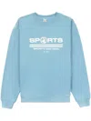Sporty And Rich Sports Logo-print Sweatshirt In Stone Blue