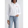 Sporty And Rich Sports Long Sleeve Crop Polo In White