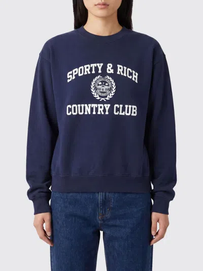 Sporty And Rich Sporty &amp; Rich Sweatshirt Woman Sporty & Rich In Blue