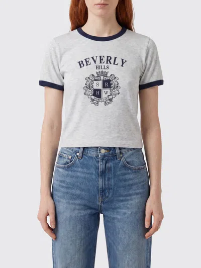 Sporty And Rich Sporty & Rich T-shirt Woman Color Grey In Gray