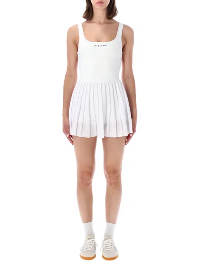 Sporty And Rich Sporty & Rich Sporty And Chic Mini Dress In Bianco