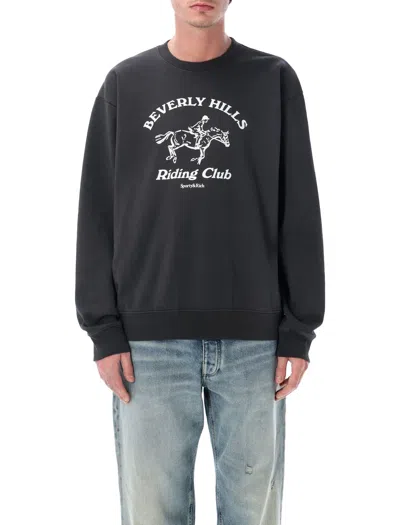 Sporty And Rich Sporty & Rich Sporty & Rich Bh Riding Club Crewneck In Black