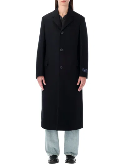 Sporty And Rich Sporty & Rich Sporty & Rich Black Long Wool Overcoat