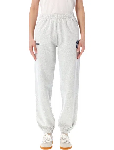 Sporty And Rich Sporty & Rich Sporty & Rich Grey Heritage Yankees Sweatpants In Multi
