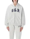 Sporty And Rich Sporty & Rich Sporty & Rich S&r Ivy Zip Hoodie In Melange Grey In Gray