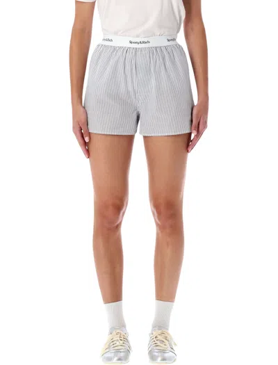 Sporty And Rich Sporty & Rich Sporty & Rich Yankees Navy Striped Boxer Shorts