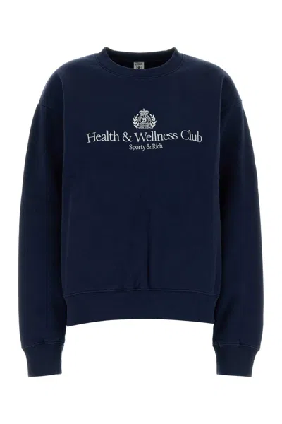 Sporty And Rich Sporty & Rich Sporty Cotton Sweatshirt In Blue