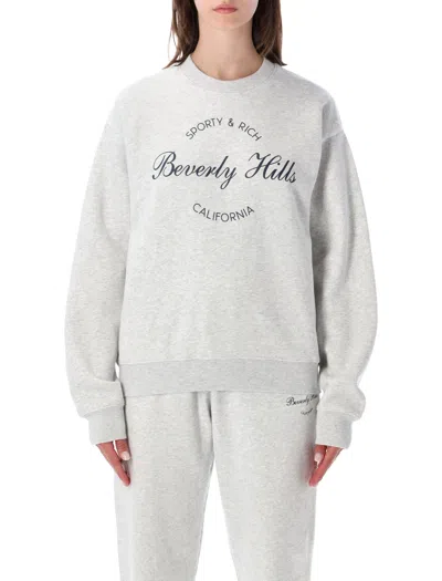 Sporty And Rich Sporty & Rich Sporty Fashion Statement Sweatshirt In Gray