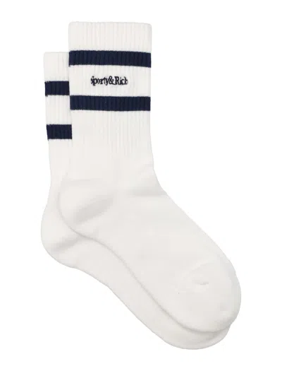 Sporty And Rich Sporty & Rich Sporty Mini Comfort Stretch Underwear For Girls In White/light Navy