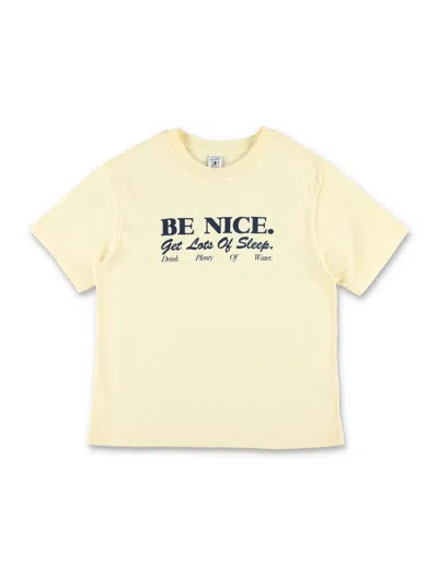 Sporty And Rich Sporty & Rich Sporty Mini Graphic Tee For Girls In Cream Almond