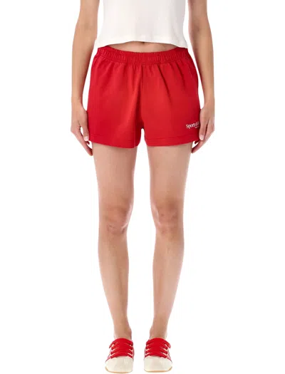 Sporty And Rich Sporty & Rich Sporty Mini Shorts In Ruby White