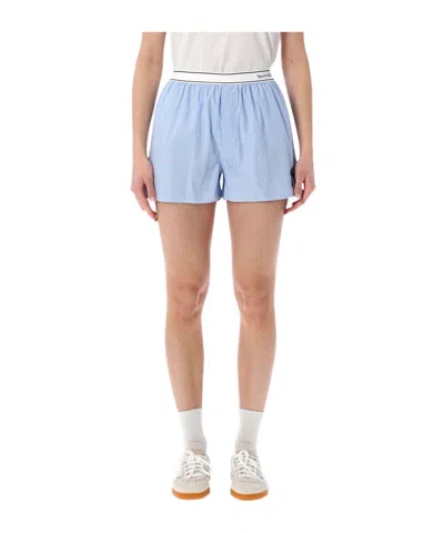 Sporty And Rich Sporty  Rich Heritage Yankees Serif Boxer Shorts In Nude