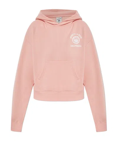 Sporty And Rich Sporty  Rich Logo Hoodie Sweater In Pink