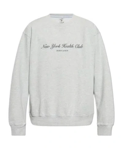 Sporty And Rich Sporty  Rich Logo Printed Crewneck Sweatshirt