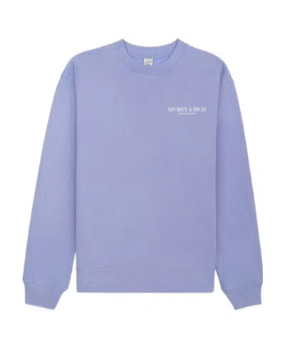 Sporty And Rich Sporty  Rich Logo Printed Crewneck Sweatshirt In Black
