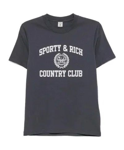 Sporty And Rich Sporty  Rich Short Sleeve Crewneck T-shirt In Black