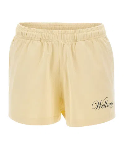 Sporty And Rich Sporty  Rich Wellness Logo Drawstring Shorts In Multi