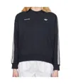 Sporty And Rich Navy Adidas Originals Edition Track Crewneck Sweatshirt In Navy Blue