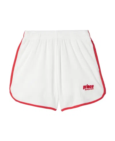 Sporty And Rich Sporty  Rich X Prince Logo Shorts In White