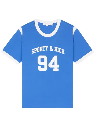 Sporty And Rich Sr 94 Sports T-shirt In Blue