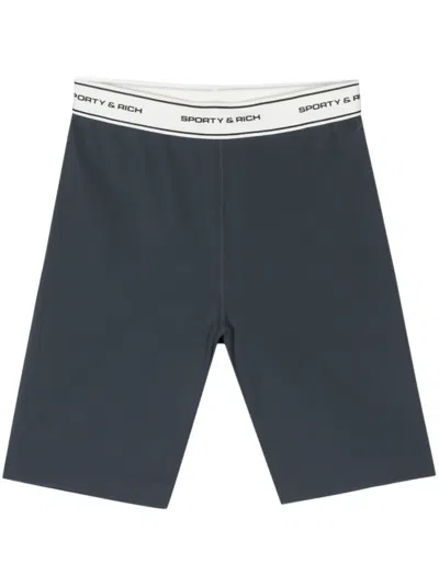 Sporty And Rich Sr Bold Biker Short In Blue