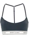 Sporty And Rich Sr Bold Sports Bralette Top In Blue