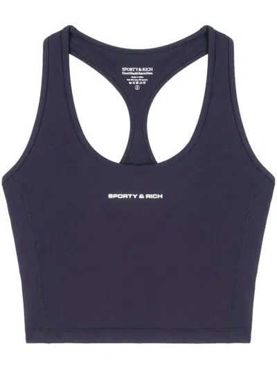 Sporty And Rich Sr Bold Sports Tank Top In 蓝色