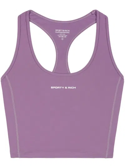 Sporty And Rich Sr Bold Sports Tank Top In Purple