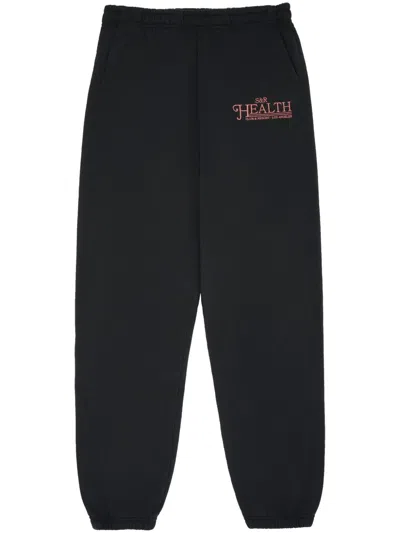 Sporty And Rich Sr Health Resort Cotton Track Pants In Black