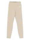 Sporty And Rich Sr Logo-print Performance Leggings In Neutral