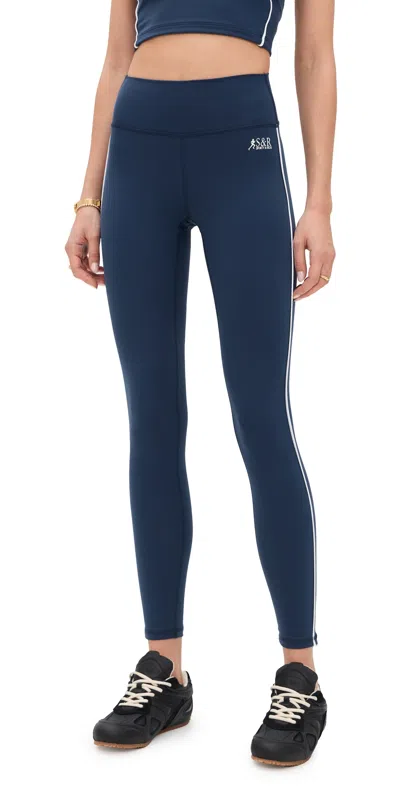 Sporty And Rich Sr Runner Leggings Light Navy In Blue