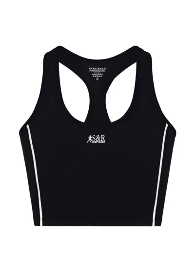 Sporty And Rich Sr Runner Sports Tank Top In Black