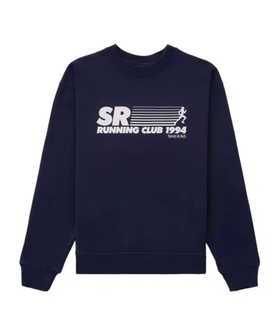 Sporty And Rich Sr Running Club Sweatshirt In Blue