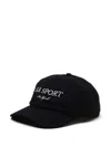 Sporty And Rich S.r. Sport Wool Hat In Black