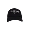 Sporty And Rich S.r. Sport Wool Hat In Faded Black
