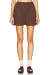 Sporty And Rich Src Boxer Short In Chocolate