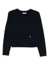 Sporty And Rich Sporty & Rich "src" Cableknit Cashmere Sweater Clothing In Black