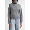 Shop Sporty And Rich Sporty & Rich Src Cashmere & Wool Turtleneck Sweater In Heather Gray
