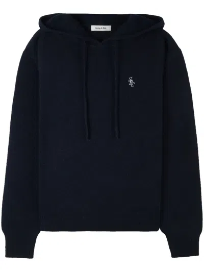 Sporty And Rich Src Cashmere Hoodie In Blue