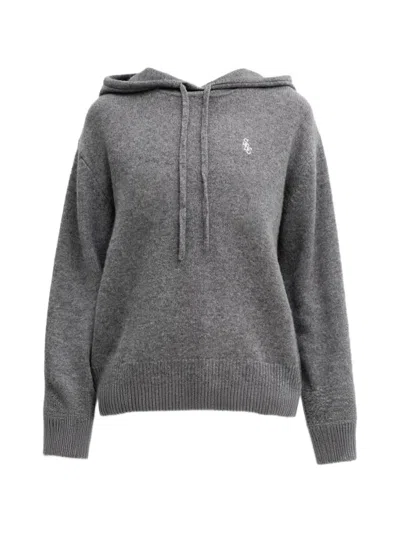 Sporty And Rich Src Cashmere Hoodie In Gray