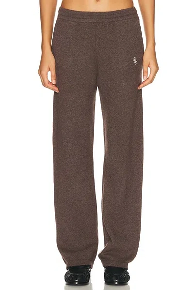 Sporty And Rich Src Cashmere Trouser In Brown
