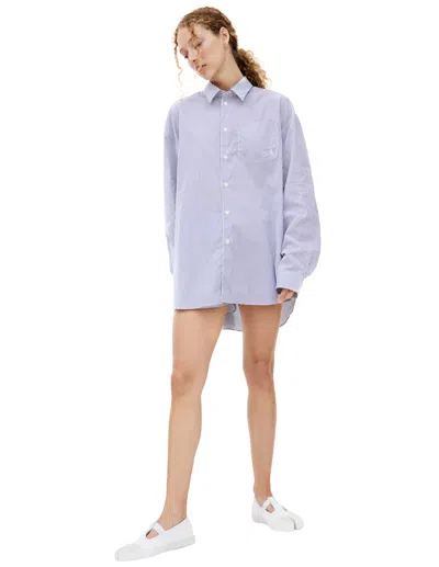 Sporty And Rich Src Logo Oversized Shirt In Blue