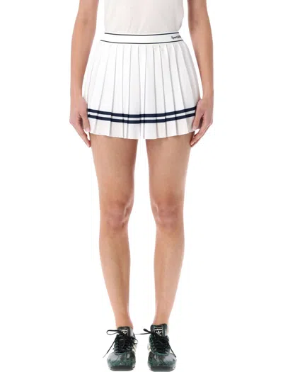 Sporty And Rich Sporty & Rich Src Logo Pleated Mini Skirt In White