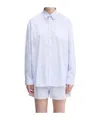 Sporty And Rich Src Oversized Relaxed Fit Striped Shirt
