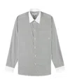 Sporty And Rich Striped Chest-pocket Shirt In Gray