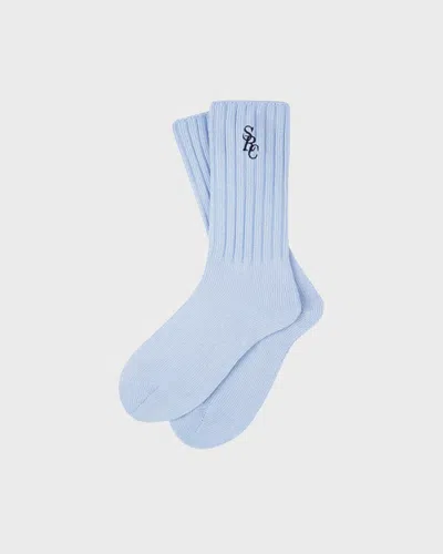 Sporty And Rich Sporty & Rich Src Rib Socks Lj In Ljusblå
