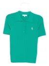 Sporty And Rich Src Ribbed Polo Top In Green