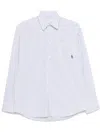 Sporty And Rich Womens Striped Oversized Cotton-poplin Shirt Blue Striped Xs In Weiss