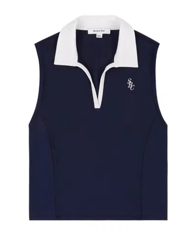 Sporty And Rich Src Sports Polo Vest In Blue