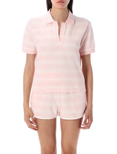 Sporty And Rich Src Terry Polo Shirt In Pink